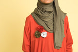 Girl's Orange Corsage Abaya