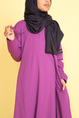 Girl's Grape Purple Hoodie Abaya