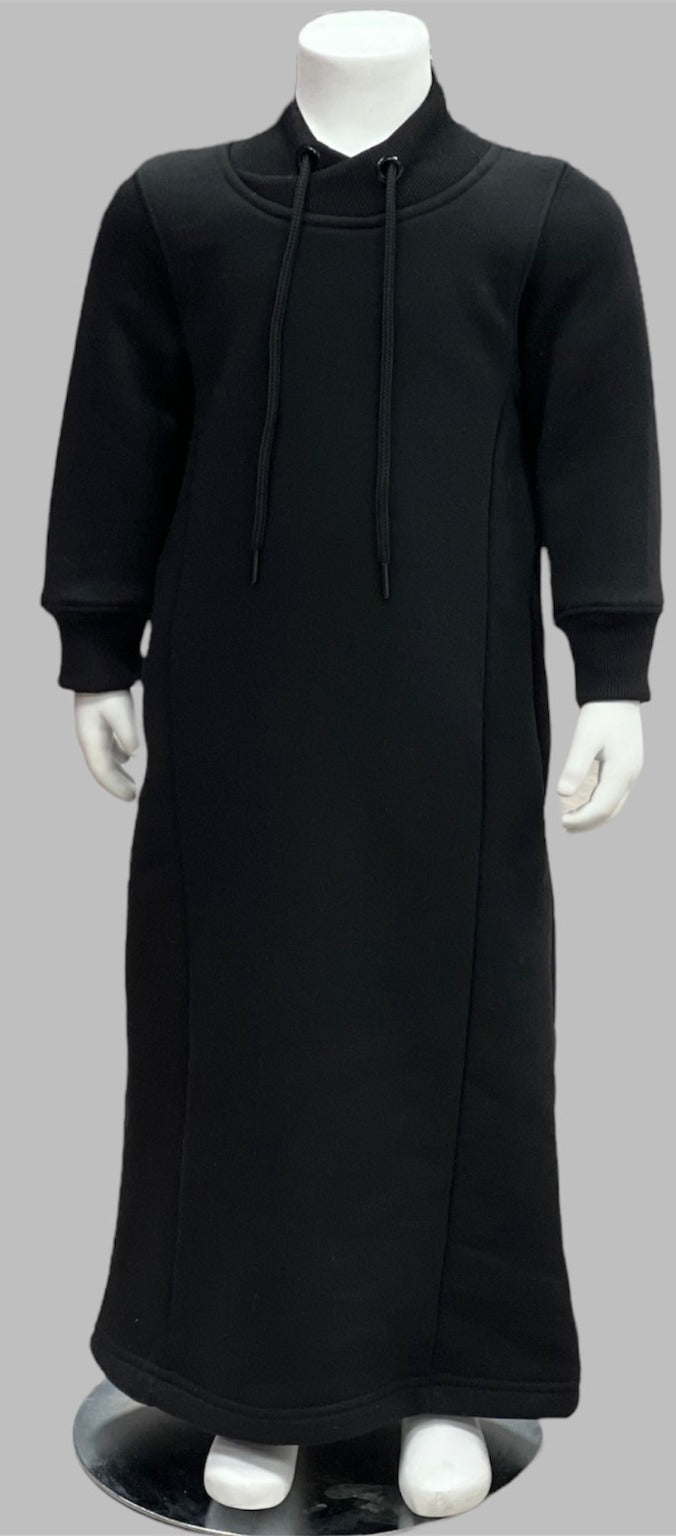 Boy's Black Mockneck Thobe