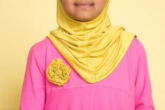 Little Girl's Pink Corsage Abaya