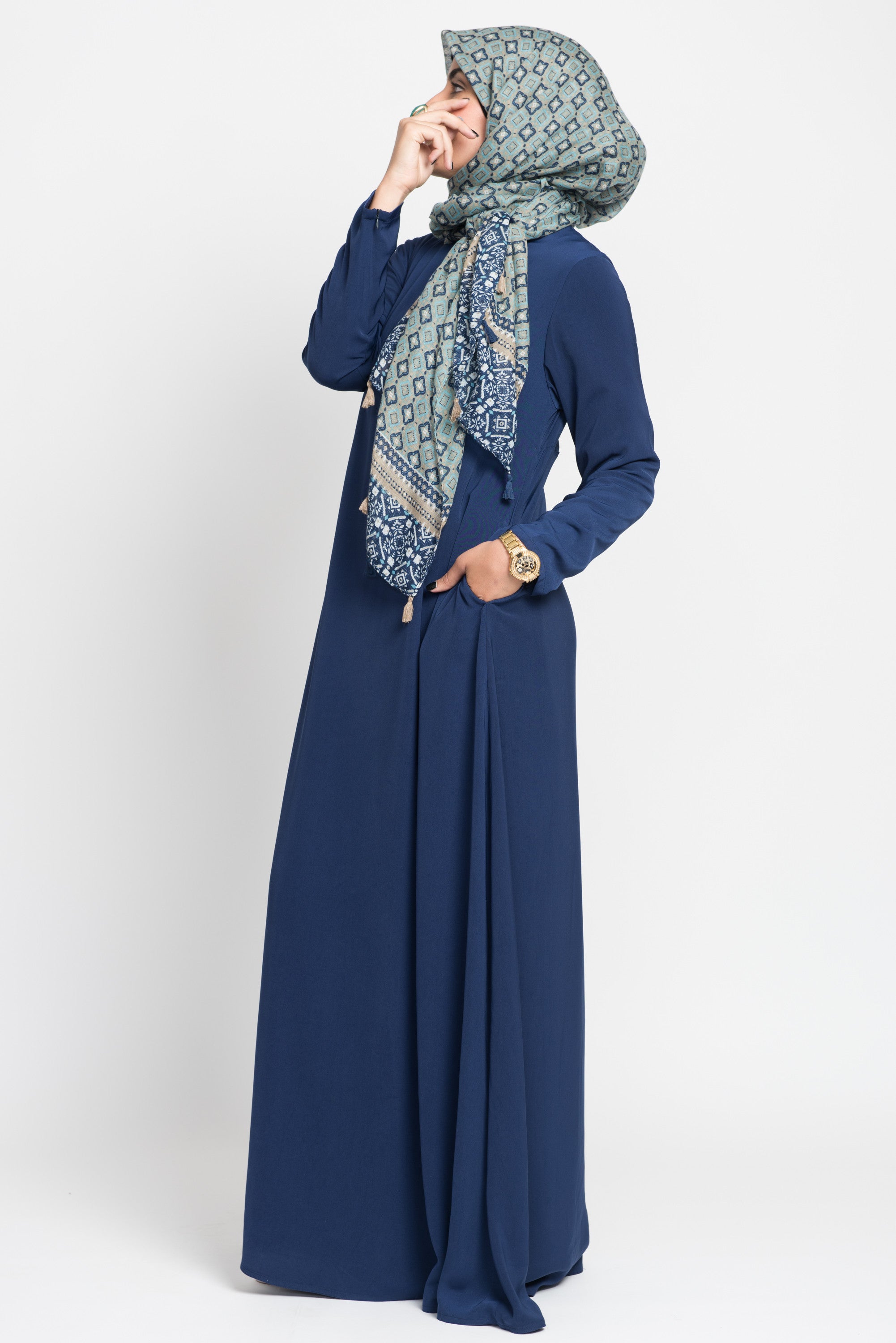Mint Blue Clover Wrap Hijab