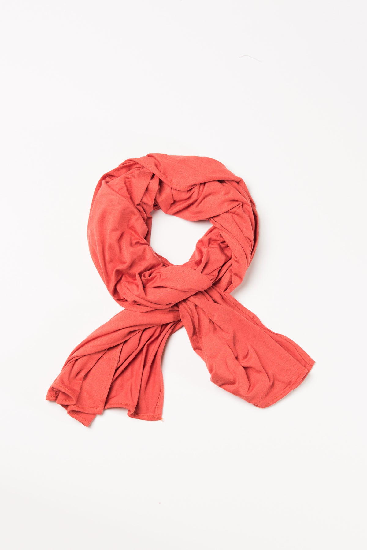 Rust Orange Jersey Wrap HijaaB