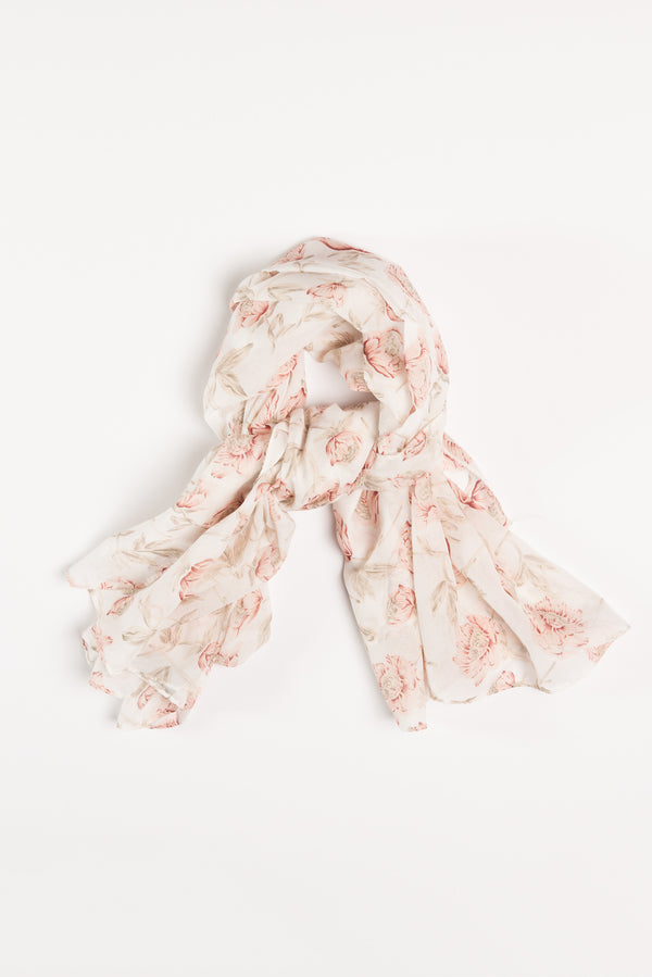 Pink Garden Square Hijab