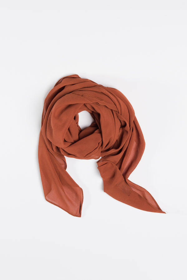 Copper Rust Chiffon Georgette Hijab