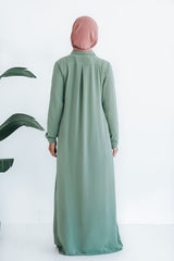 Sage Box Pleated Abaya